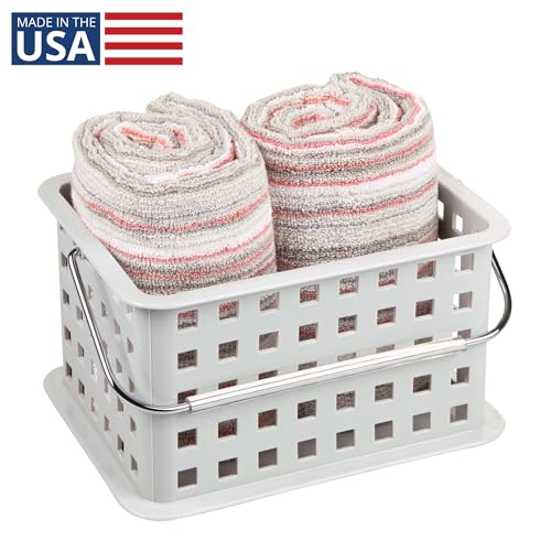 iDesign Shower Caddy Basket with Handle, Light Gray - color: Light Gray, style: Pack of 1