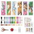 ORIGACH 6 Set Horse Cross Stitch Bookmark Kit for Beginner - style: Horse