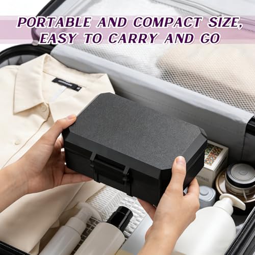 3/10/30 ml Peptide Case for Fridge, Room for Syringes and Skin Prep Wipes - color: Black - 2x10ml+4x3ml+1x30ml