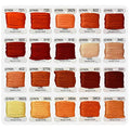 Premium Rainbow Color Embroidery Floss bobbins - Cross Stitch Threads - Friendship Bracelets Floss - Crafts Floss - 20 Bobbins Per Pack Embroidery Floss, Orange Gradient - color: 721-3827