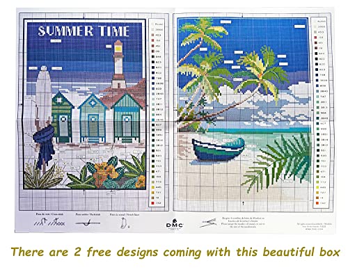 DMC Embroidery Floss, 35 Colors Scenic Tin Bundle with Hand Needles Size 5.