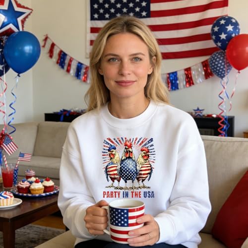 Rngmsi Dtf Transfers Ready to Press - 30 Pcs 4th of July Iron on Transfers for T-Shirts, America Independence Day Iron on Stickers, USA Heat Transfer Vinyl Decals for DIY Fabric Clothes Decor - style: 4th of July