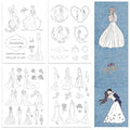 Peacoblue Wedding Stick and Stitch Embroidery Patterns, Water Soluble - color: Wedding
