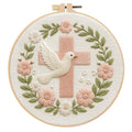 JJFox Embroidery Kit for Beginners and Adults, DIY Hand Embroidery Starter Kit with Cute Pattern, Cross Stitch Needlepoint Set with Hoop, Threads and Instructions (Cross) - color: Cross