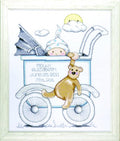 Tobin Baby Buggy Boy, 13 x 15 Cross Stitch Kit, 13"x15" 14 Count