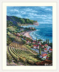 Merejka Counted Cross Stitch Kit for Adults — Coastline View (K-226) — Zweigart 16-Count Ecru Aida, DMC Mouliné Threads, John James Needle — 40 Colors — 33.5x25 cm (13.2x9.8 inches)