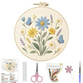 ARTopet Embroidery Kit for Adults Beginners Flower DIY Craft Starter Set Cotton Needlepoint Set with 7.87In Hoop Threads Tools Perfect Gifts for Hobbyists to Create Wall Art-Flowers05 - color: Flowers05