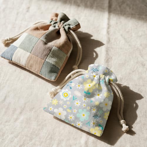 Aubliss 8pcs Fat Quarter Fabric Bundles 100% Cotton 20'' x 20'' - color: Grey Flower