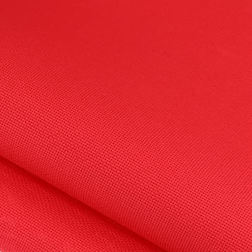 19" x 28" 18CT Counted Cotton Aida Cloth Cross Stitch Fabric (Red) - color: Red