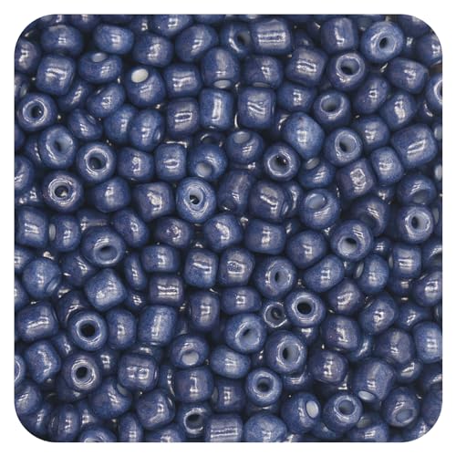 6/0 Craft Glass Seed Beads Bulk, 4mm 1000 Pcs Colorful Bracelet Beads Small for Jewelry Making, Waist, Hair, Neckalce Ring Earring DIY Art (Dark Blue) - color: Dark Blue