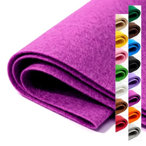 Purple Stiff Felt Sheet 36'' X 36'', 1mm Large Felt Fabric Sheet for Crafts - color: Purple