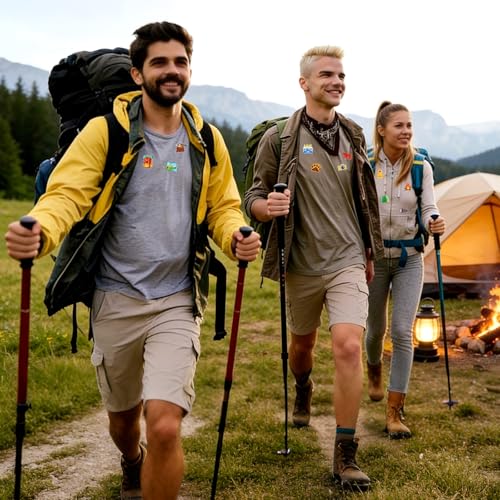 AUGSUN 36pcs Camping Iron on Patches Adventure Embroidered Sew Applique - style: Camping