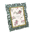 Laura Ashley 5x7 Light Blue w/Gold Resin Scroll Design Picture Frame - color: Light Blue with Gold, size: 5x7