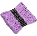 14 Skeins Embroidery Thread, Cotton Purple Embroidery Yarn Floss - color: Purple