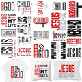 Dazoratix Christian Iron on Transfers - 20 Sheets Jesus Bible Verse DTF Ready to Press Heat Patches Religious Faith Vinyl Stickers Decals for Men T Shirts Clothes Pillow Bag Hat Appliques DIY Crafts - style: Christian