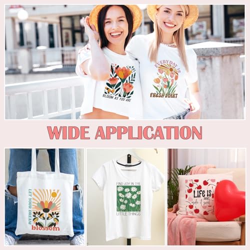 24 Pcs Flower Inspirational Flower DTF Transfers Ready to Press - style: Bohemian