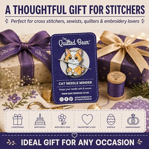 The Quilted Bear Magnetic Needle Minder, Small, Cat - color: Cat