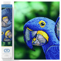 DIAMOND DOTZ Blue Hyacinth Macaws Diamond Painting Kit for Adults with Gems - size: 37 x 52cm