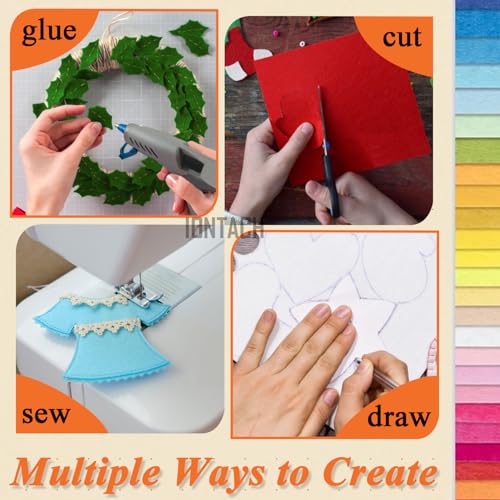 IONTACH 36" X 36" Stiff Felt Fabric 1.2mm Thick (Hot Pink) - color: Hot Pink, size: Stiff - 36" X 36"