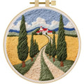 LACHLAND Punch Needle Kit for Beginners, Village Punch Embroidery DIY Craft Supplies with Hoop Yarn & Tool Handmade Wall Art Gift for Adults Teens Seniors Hobby - color: Village