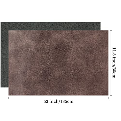 Dark Brown Soft Faux Suede Fabric 30x135cm Synthetic Faux Leather Frosted Leatherette for Apparel Shoes Sewing Crafts - color: Dark Brown