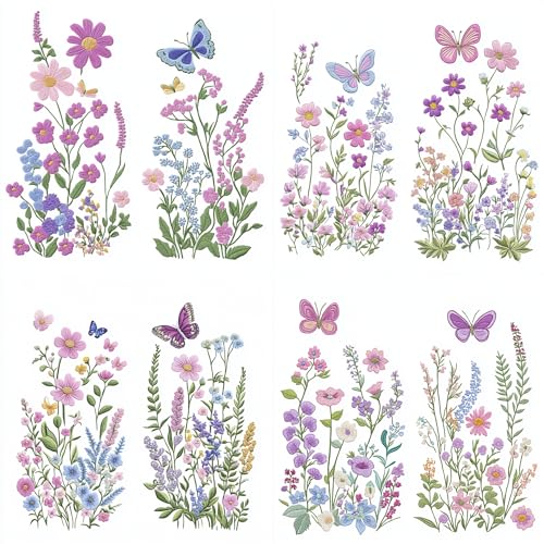 Sticky Water Soluble Embroidery Stabilizer Paper Stabilizer 6 Pcs Stick and Stitch Template Paper wash Away Embroidery Patterns - Allowed for Drawing Printting for Cross Stitch & Needlework