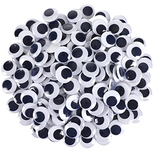 FEBSNOW 200Pcs 6mm Googly Wiggle Eyes Self Adhesive for DIY Crafts - size: 6mm