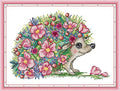 Abillyn Embroidery Cross Stitch Kits Beautiful Hedgehog Stamped with Printed Pattern Starter Kit (Hedgehog) - color: Hedgehog