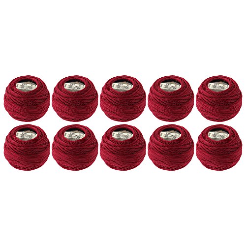 DMC Pearl Cotton Balls, Size 8, Dark Garnet - color: Dark Garnet, style: 8 Thread Count