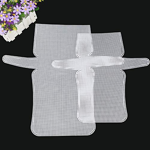 Allazone 57 PCS Mesh Plastic Canvas Sheets Kit Including 24 PCS Plastic Canvas, 12 Color Acrylic Yarn for DIY Crafts Embroidery Cross Stitch, Acrylic Yarn Crafting, Knit and Crochet Projects - color: 57 PCS - Yarn Grid 1