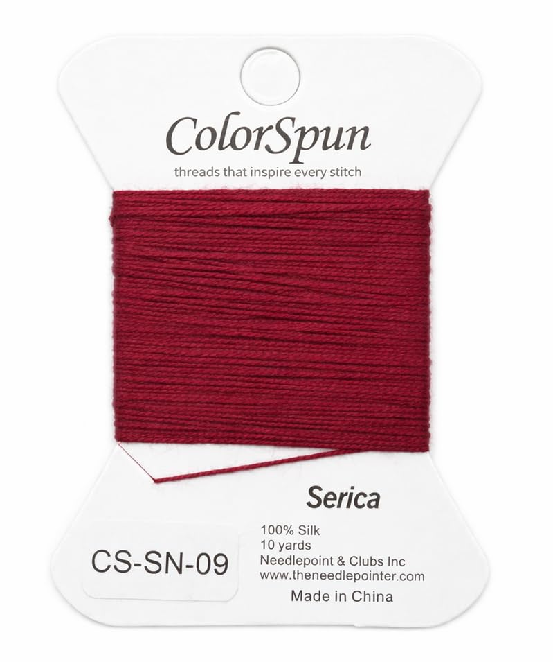 3-Strand Silk Needlepoint Thread, 10 Yard Smooth & Lustrous Silk Thread for Needlepoint, Hand Embroidery, Sewing & DIY Needlework to Family and Friends(Jujube Red) - color: Jujube Red