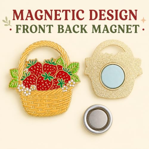 HENYANMHXH Needle Minder Magnet, Cute Magnetic Needle Holder, Strawberry - color: Strawberry Basket