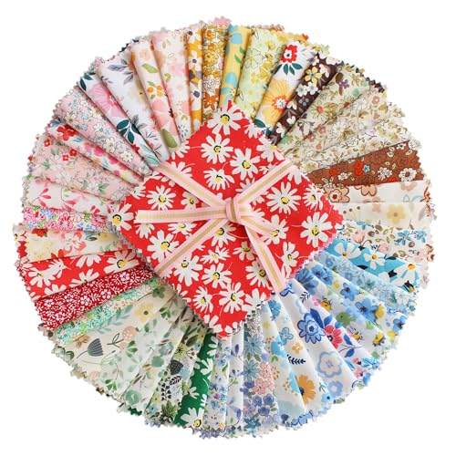 Charm Packs for Quilting 5 inch,Precut Fabric Squares 5''x5'' Quilting Cotton Fabric Clearance,42 Charm Squares for Quilts,Sewing and Other DIY Project - color: Color-3