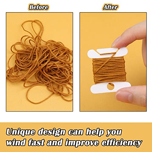 LOKUNN Embroidery Floss Bobbins 150 PCS White Embroidery Floss Organizer - color: White*150