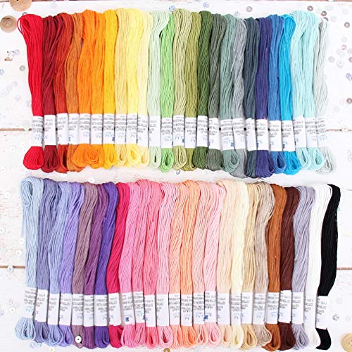 ThreadArt Embroidery Floss Kit in 50 Colors - Six Strand Set - color: 50 COLOR SET