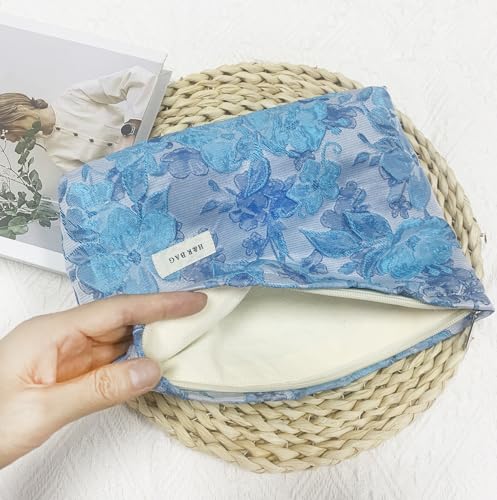 getgto 2 Pcs Makeup Bags, Large Cosmetic Bag Travel Toiletry Bag - color: Blue