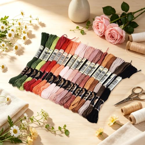 157.5 Yards Variegated Polyester Embroidery Floss for Sewing - color: Rich Maillard Color
