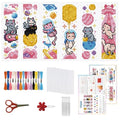 ORIGACH 6 Set Space Cat Cross Stitch Bookmark Kit for Beginner - style: Cats in Outer Space