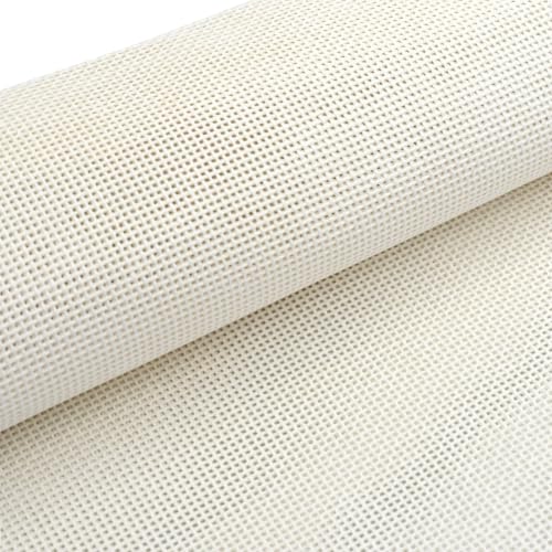 Needlepoint Canvas Beige Embroidery Blank Fabric, 13 Mesh Needlepoint Canvas, Cross Stitch Fabric for Beginners, 51 X 46 CM Beige Cloth Embroidery Blanks