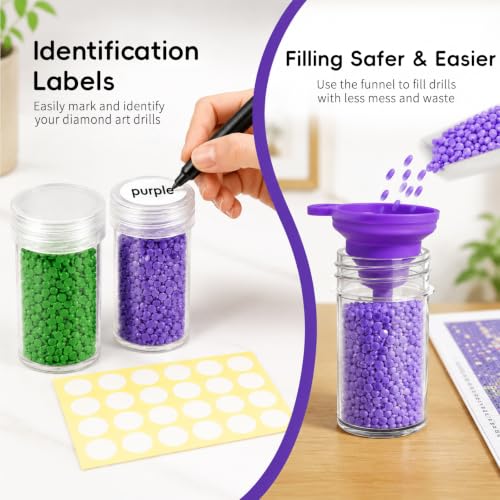 ZORETCO Diamond Art Storage - 240 Containers Diamond Art Kits for Adults - color: Butterfly, size: 240 Jars