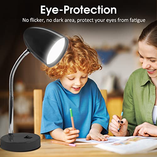 E ENERGETIC LIGHTING LED Desk Lamp, 3.5W 240LM 4000K Cool White Study Lamps for Bedroom and Office, Eye Protection, ETL Listed, Black Table lamp - color: Desk Lamp-Black