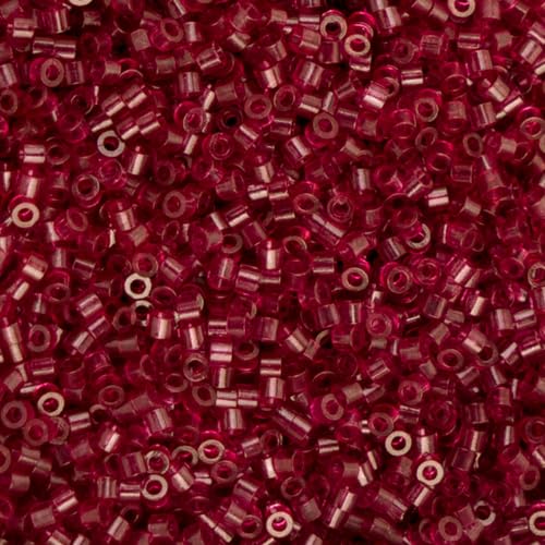 John Bead 25g Cylin Beads Transparent Red Wine 11/0 Glass Cylindrical Seed Beads for Jewelry Bracelets Necklaces Earrings Making Embroidery - color: Transparent Red Wine