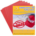 New brothread 6PCS Embroidery Puffy Foam 3MM - Red - color: 6×red