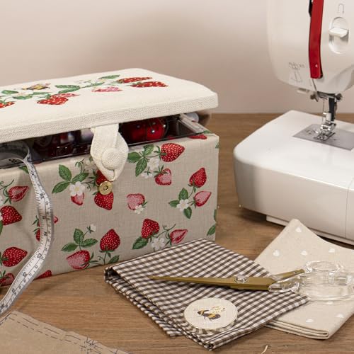Hobby Gift Medium Sewing Box Organiser - color: Strawberries