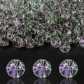 10mm Hand-Drawn Glass Beads Bulk 160pcs Green Purple Round - color: Green&Purple 10mm