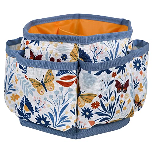 SINGER 360 Rotating Sewing Organizer Caddy, Butterfly Floral Desk Storage