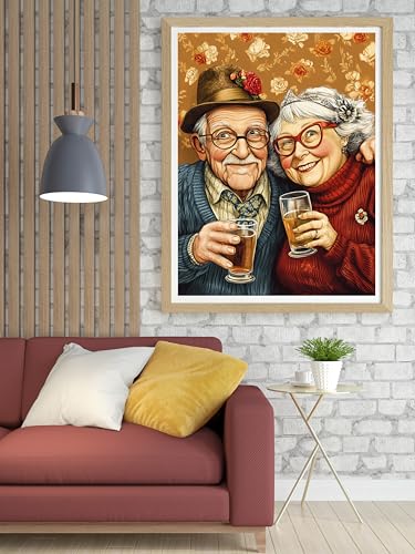 Moohue 14ct Counted Stamped Cross Stitch Kits for Adults Couple Printed Cross Stitch Patterns Art Crafts Cross Stitch Supplies (Couple) - color: Couple
