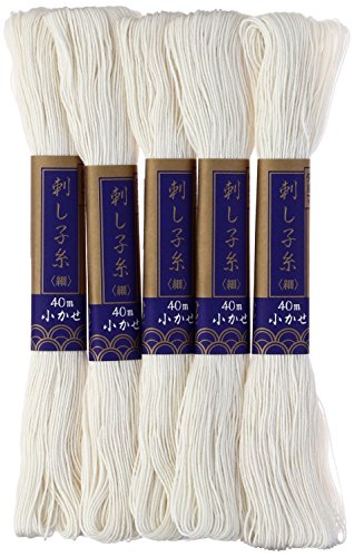 Sashiko thread 40m col.2 5x1 - color: white
