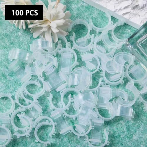 100pcs Bobbin Clips Organizer Set - Clear Plastic Clamps for Embroidery Thread, DIY & Sewing Kits - size: 100pcs,Clear