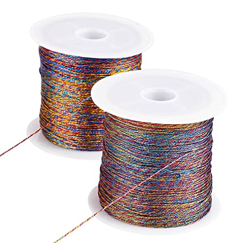 Metallic Craft Cord, 2 Spools, 0.5Mm x 109 Yards, Multicolor - color: Multicolor